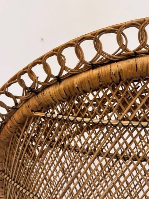 Pomare armchair, known as “Emmanuelle”, in rattan – Iconic piece restored