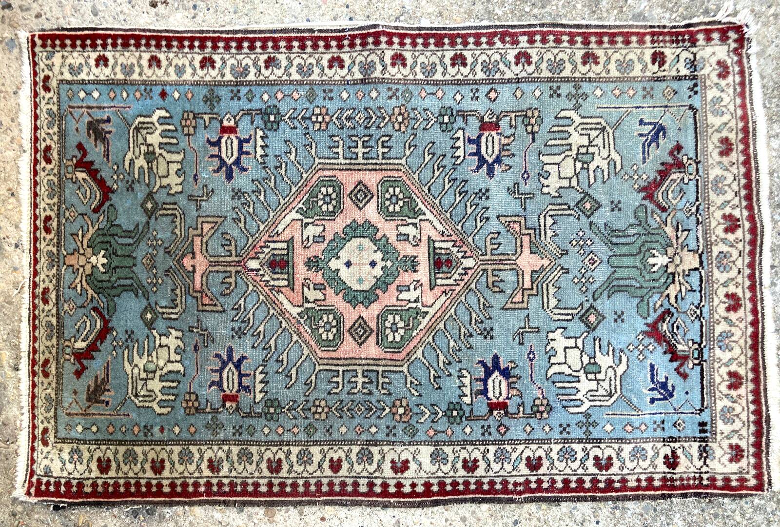 Old carpet, far east, 108x68 cm