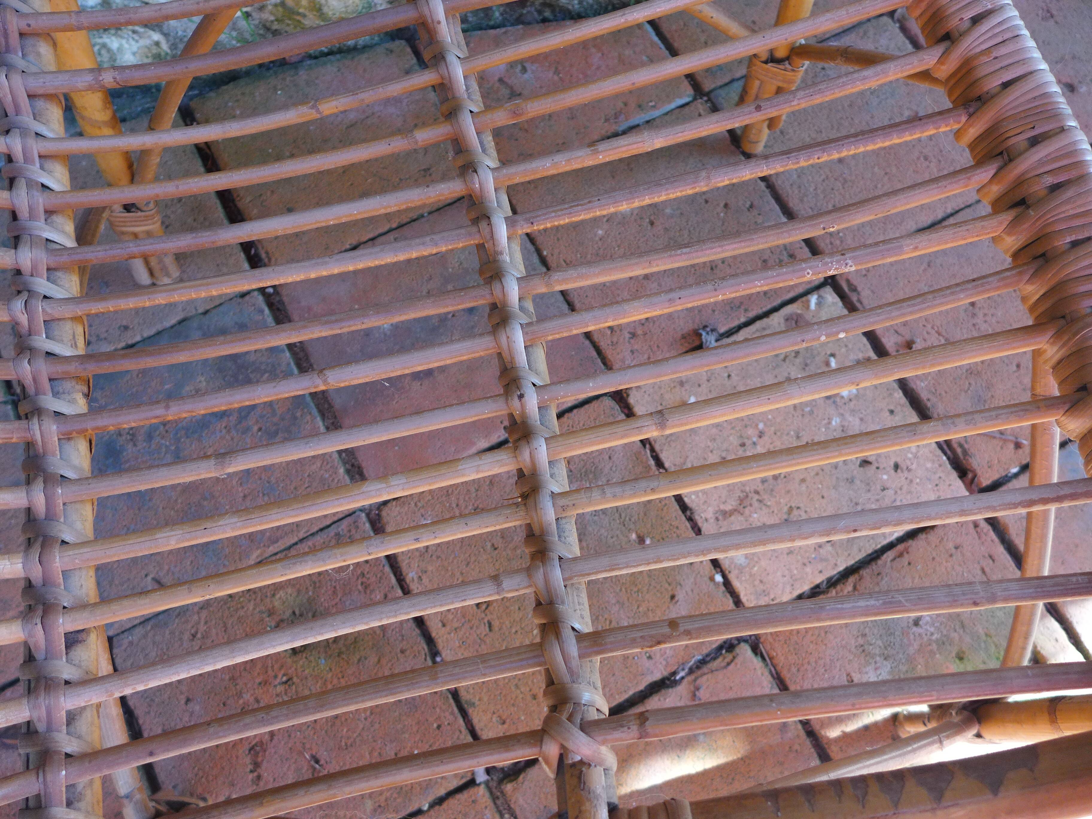 Vintage rattan armchair