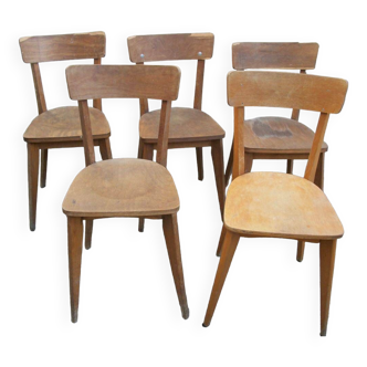 Série de 5 chaises Vintage