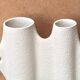 Sgrafo Modern sculptural white porcelain vase by Peter Muller