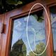 Glass window h141xl263 in oak 4 leaves