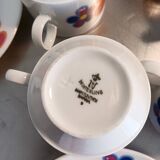 5 vintage cups. Manufacture Winterling Marktleuthen Bavaria - Floral patterns, 70s style