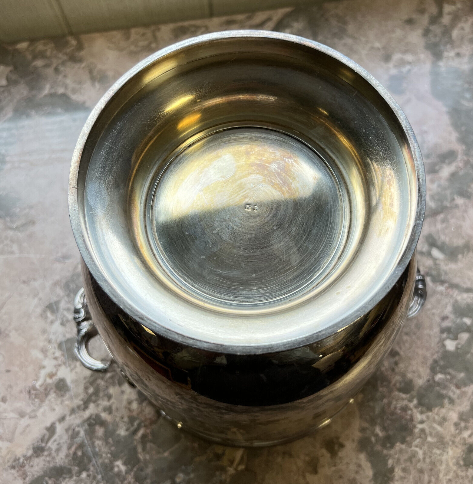 Two silver metal ice buckets hallmarked around 1900