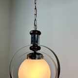 Italian chandelier by MAZZEGA in metal, wood and Murano glass 1970