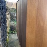 Light oak sliding door wardrobe, 1960