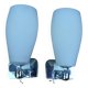 Pair of INDA adjustable white opaline chrome wall lights