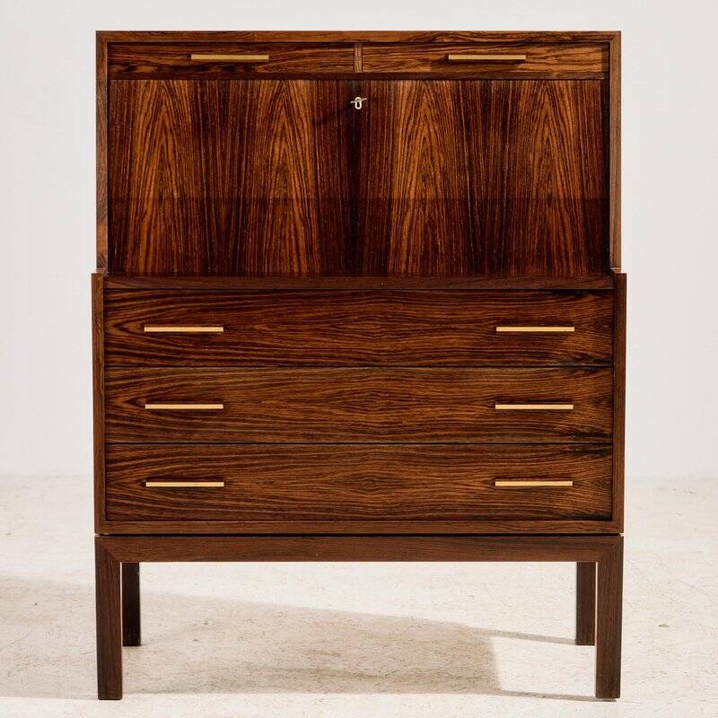 Rosewood Bureau Desk by Gunnar Falsig, 1960s