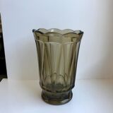 Smoked glass vase 60s-70s