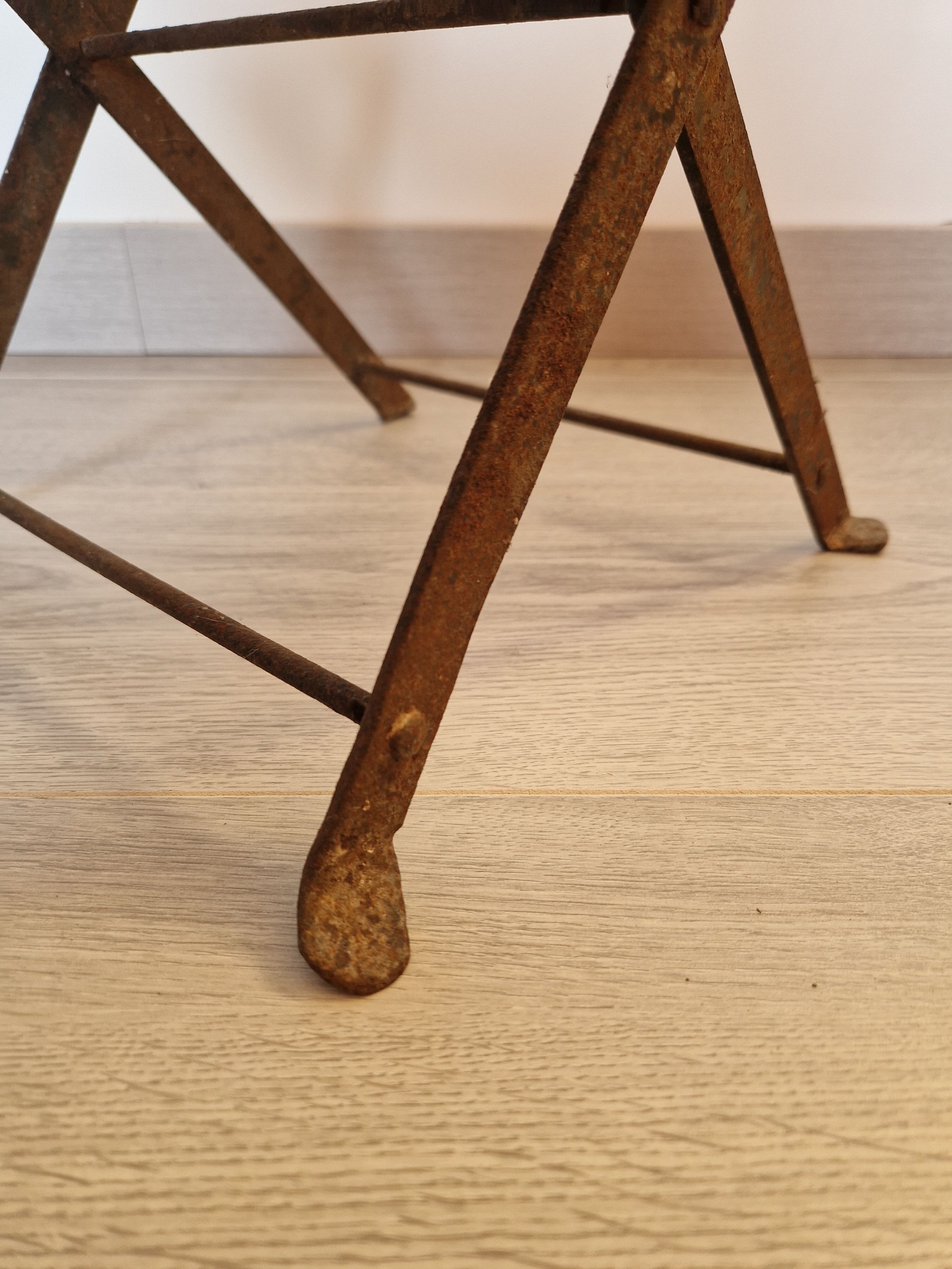 Old folding garden chair for children