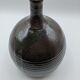 wide ceramic vase with fine brown collar - H: 23cm