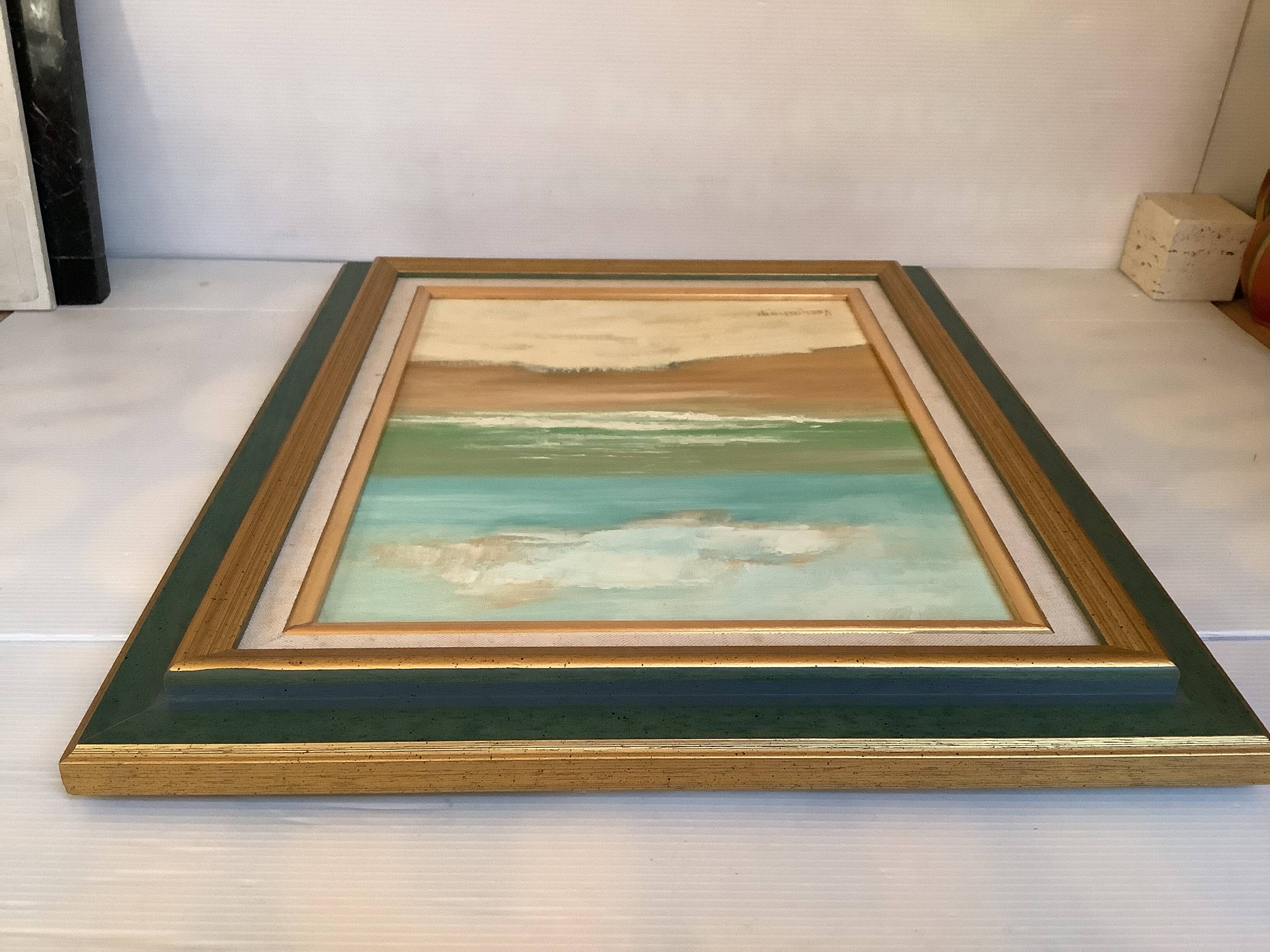 Marine painting by Pierre Van Grevelinge, oil on canvas, signed.