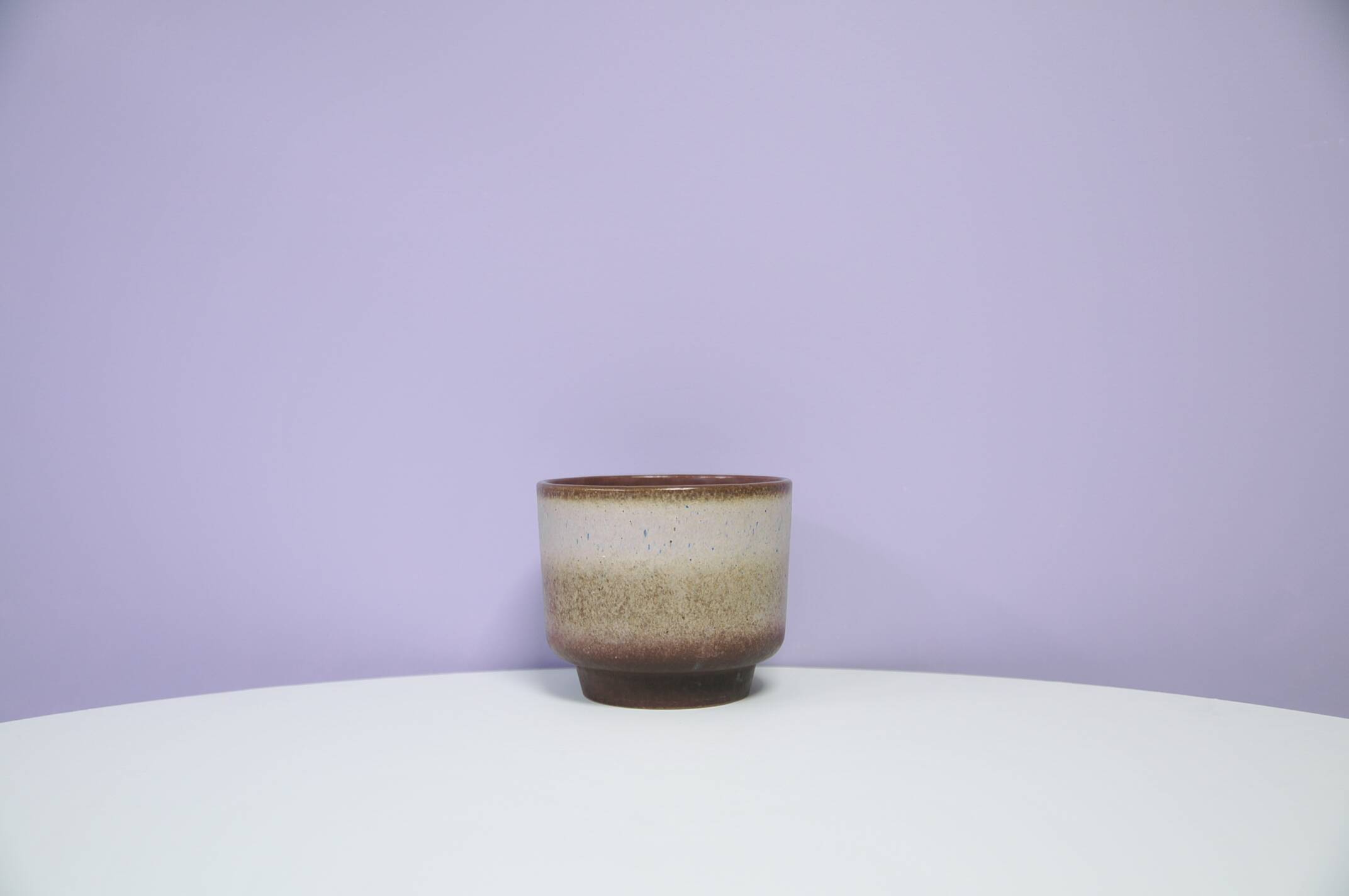 Brown & beige West Germany flower pot