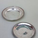 Three silver plated coasters