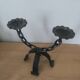 Brutalist wrought iron chandelier