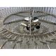 Contemporary clear triedro murano glass chandelier