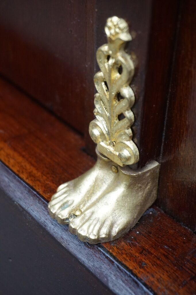 Empire-style mahogany bookcase