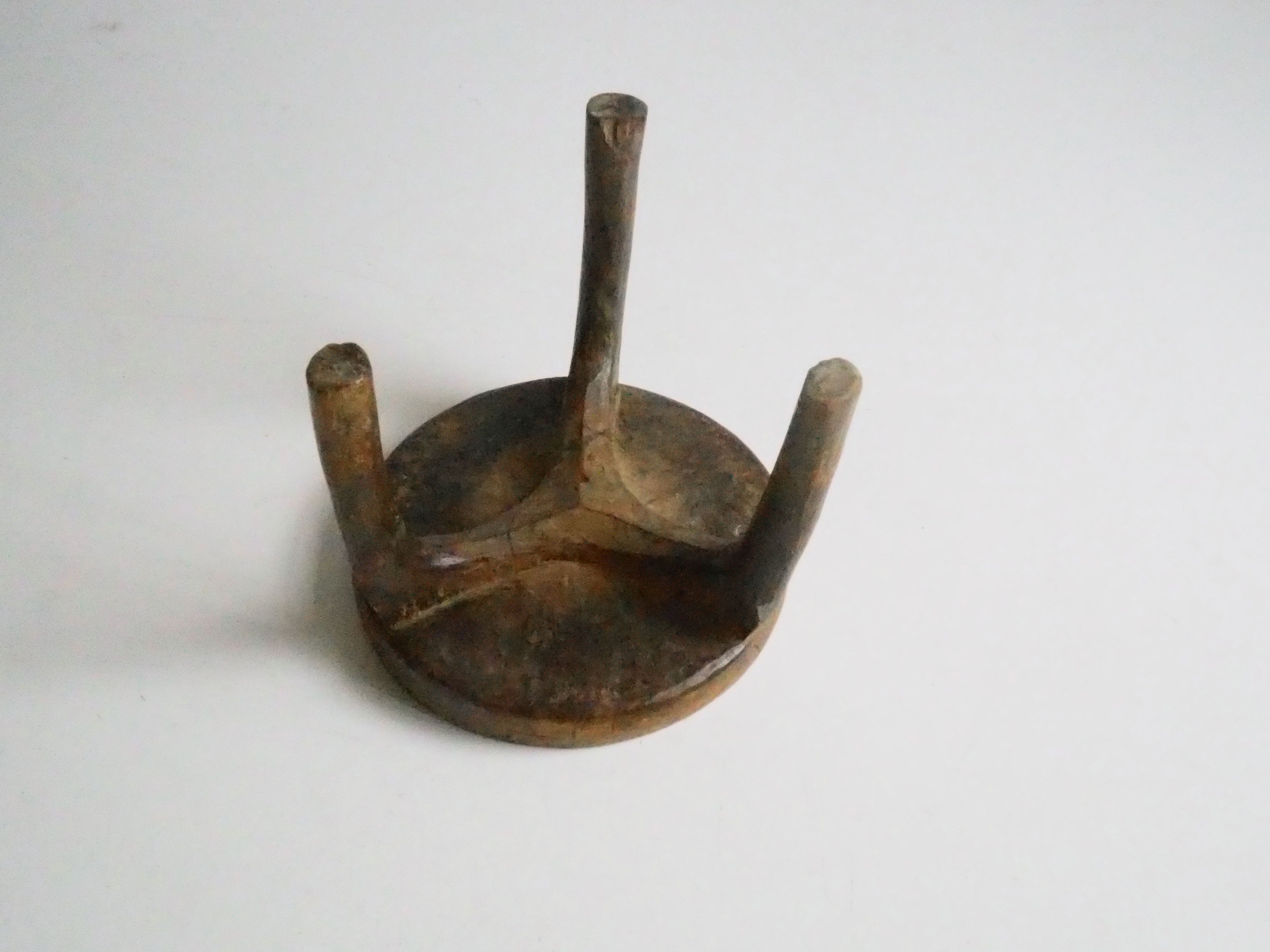 Wa-Hehe tribal carved tripod stool, Tanzania 1950s