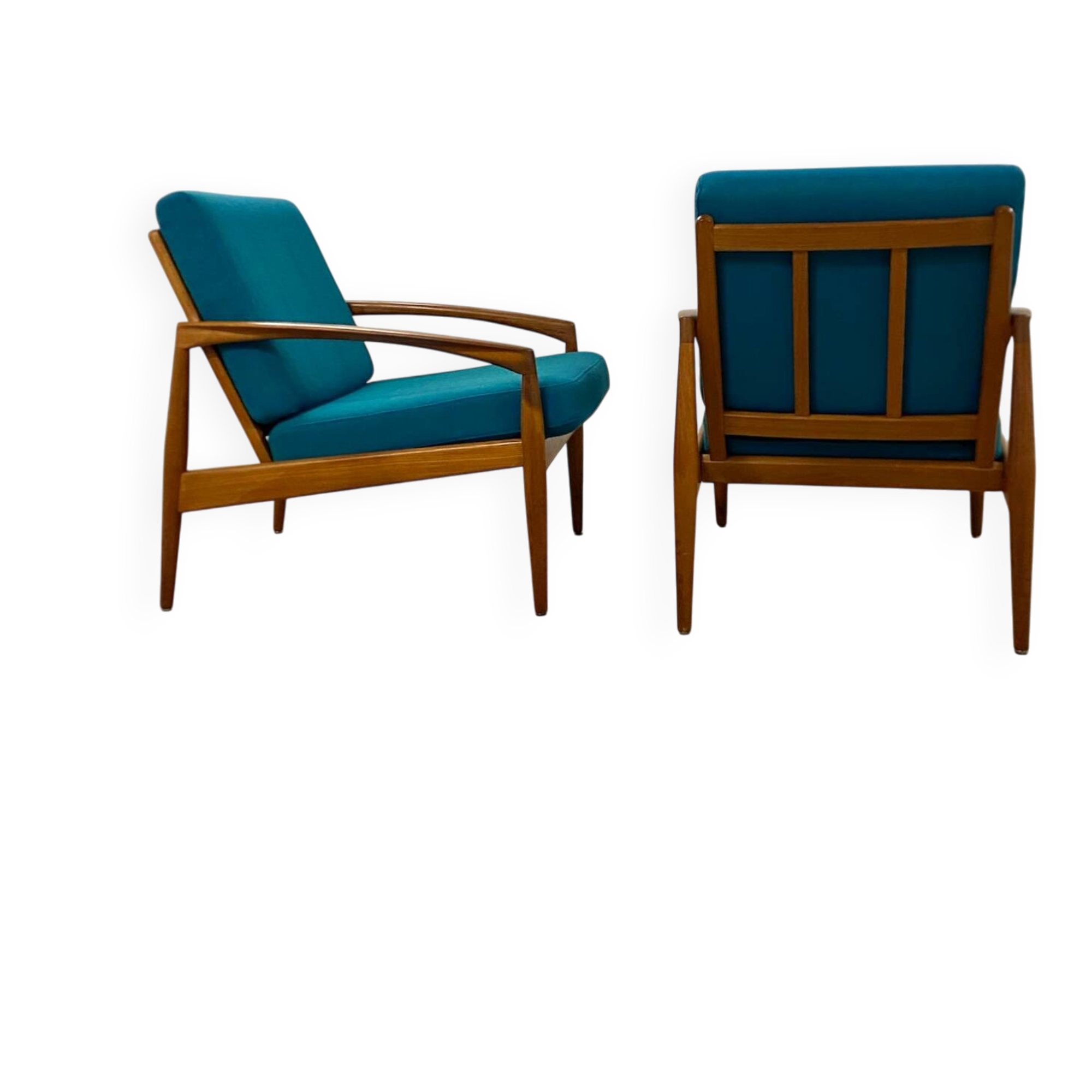 2x Scandinavian Design Easy Chair „Paper Knife“ by Kai Kristiansen