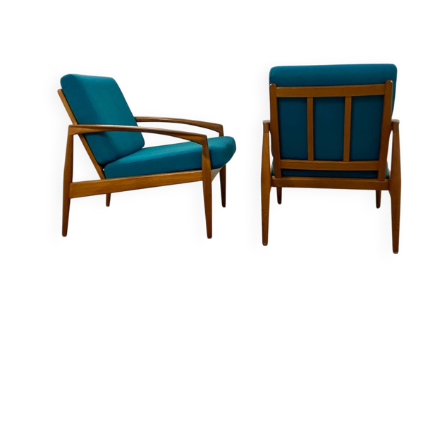 2 fauteuils scandinaves « Paper Knife » de Kai Kristiansen