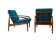 2 fauteuils scandinaves « Paper Knife » de Kai Kristiansen