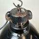 Industrial Bauhaus Black Enamel Pendant Lamp, 1930s