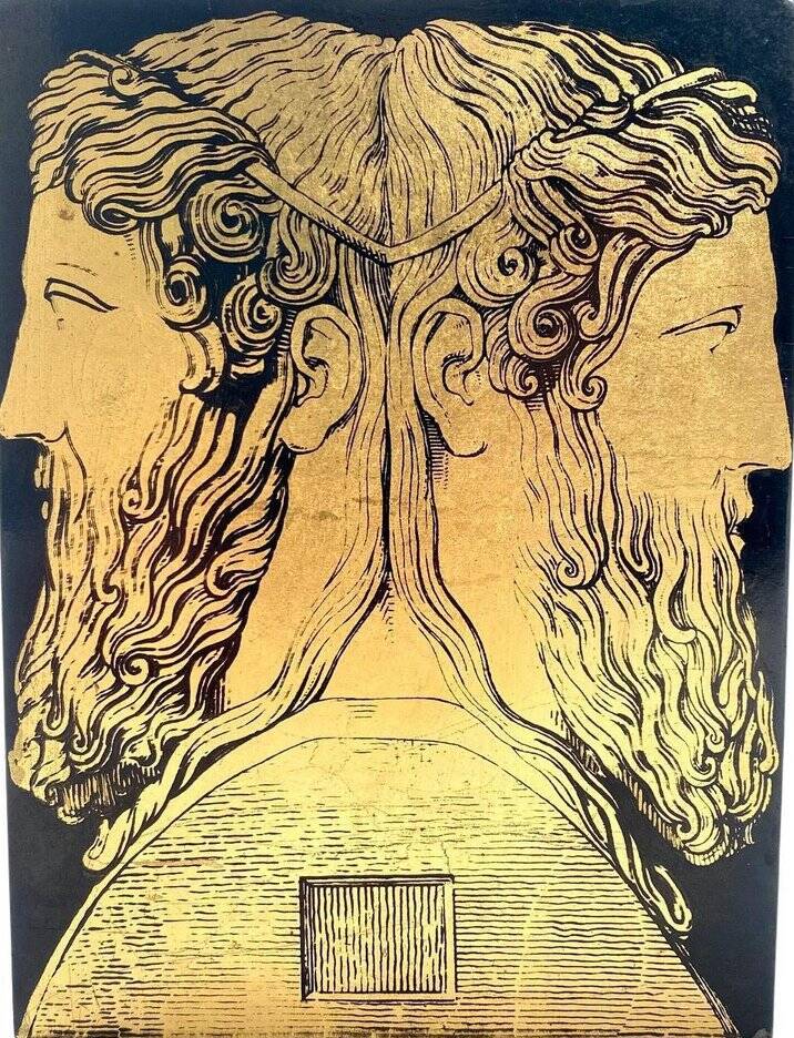 Serre-livre Janus à deux faces par Pietro Fornasetti, années 1950