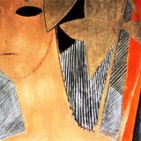 André Minaux (1923-1986). "portrait of elegant." fat pastel on paper signed on view 64 x 49 cm