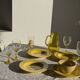 Set of 6 vintage yellow deep plates D22.5 H3.5