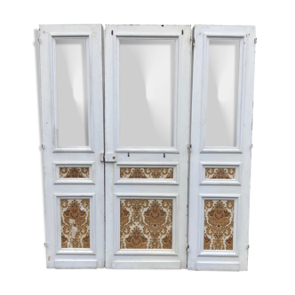 Series of three glass doors