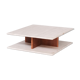 Two tier mid-century travertine coffee table