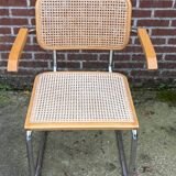 Set of 4 Cesca chairs model B64 with armrests Cesca Marcel breuer design