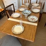 Extendable farmhouse table with 2 vintage leaves
