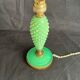 Floor lamp.old green opaline glass