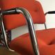 Fauteuil vintage de bureau piètement luge en laine orange par steelcase strafor