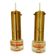 Set of two brass and glass pendant lamps for Örsjö Belysning, Sweden 1960's
