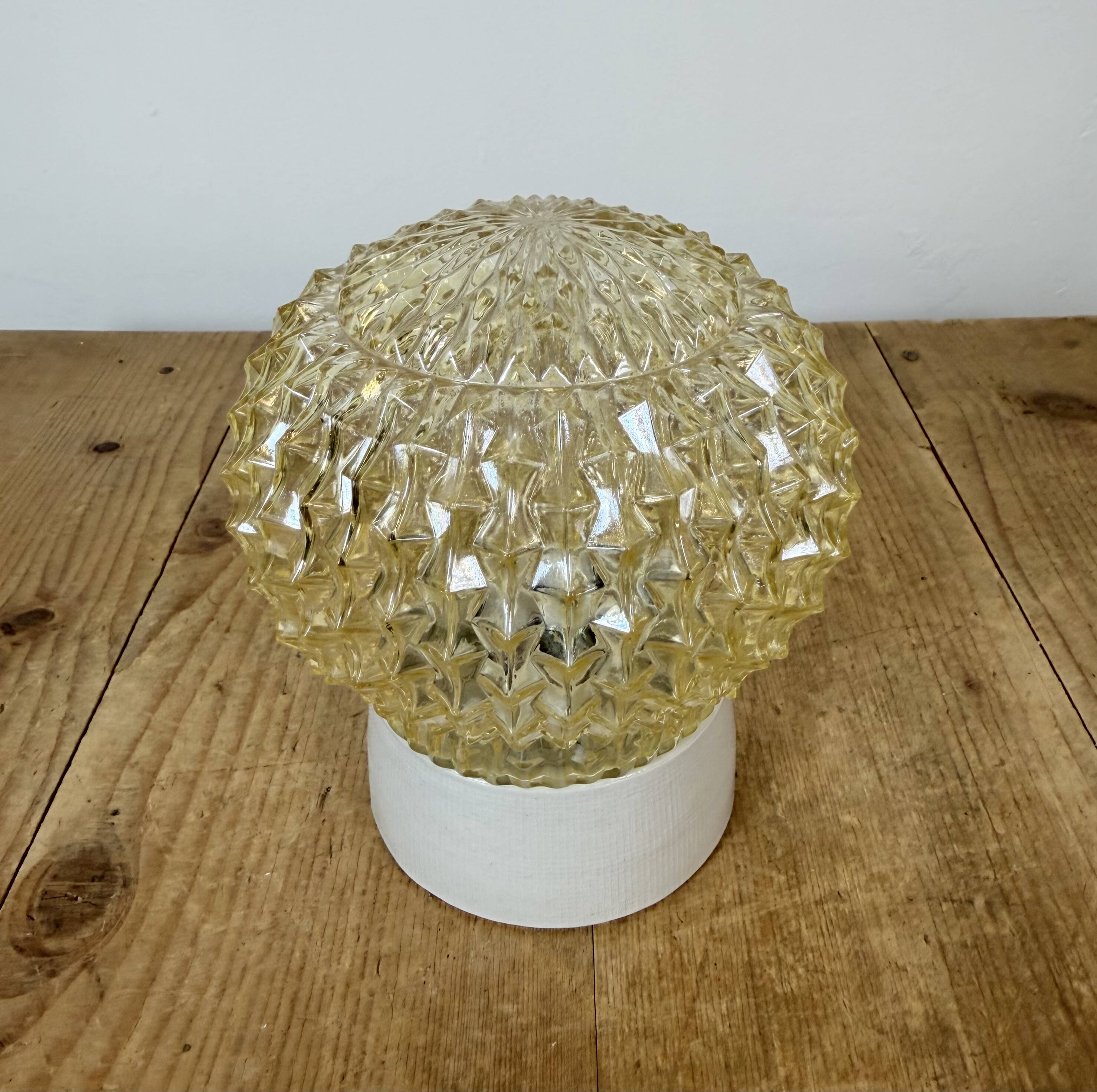 Vintage White Porcelain Ceiling Light, 1970s