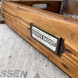 Top in raw wood "Badoit"