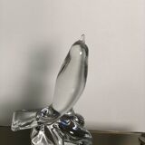 Presse papier oiseau sculpté en cristal DAUM
