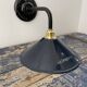 Vintage metal wall lamp electrified to nine