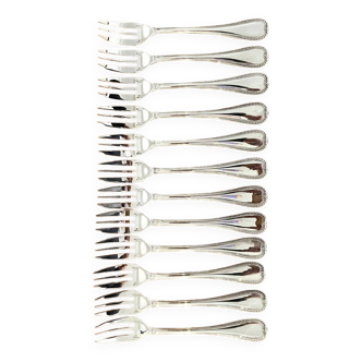 Christofle Malmaison 13 dessert cake forks excellent condition