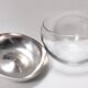 Postmodern Transparent Glass and Silver-Plated Metal Ice Bucket / Bowl, Italy