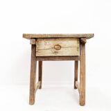 Rustic side table with drawer
