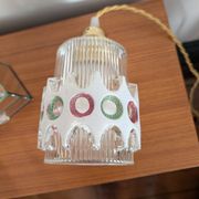 Textured glass pendant in the style of Doria Leuchten (1960)