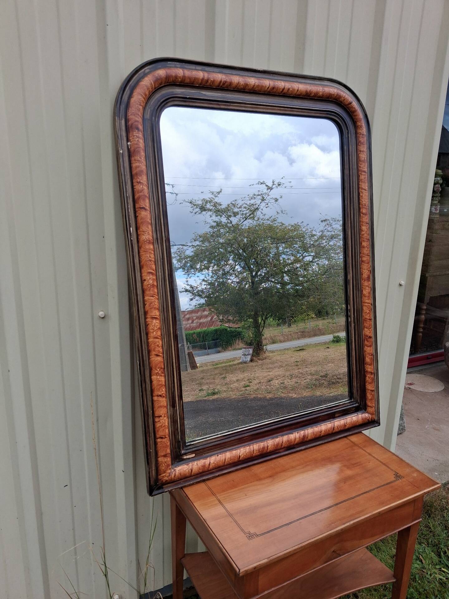 Louis Philippe style mirror, circa 1900, 76x102cm.