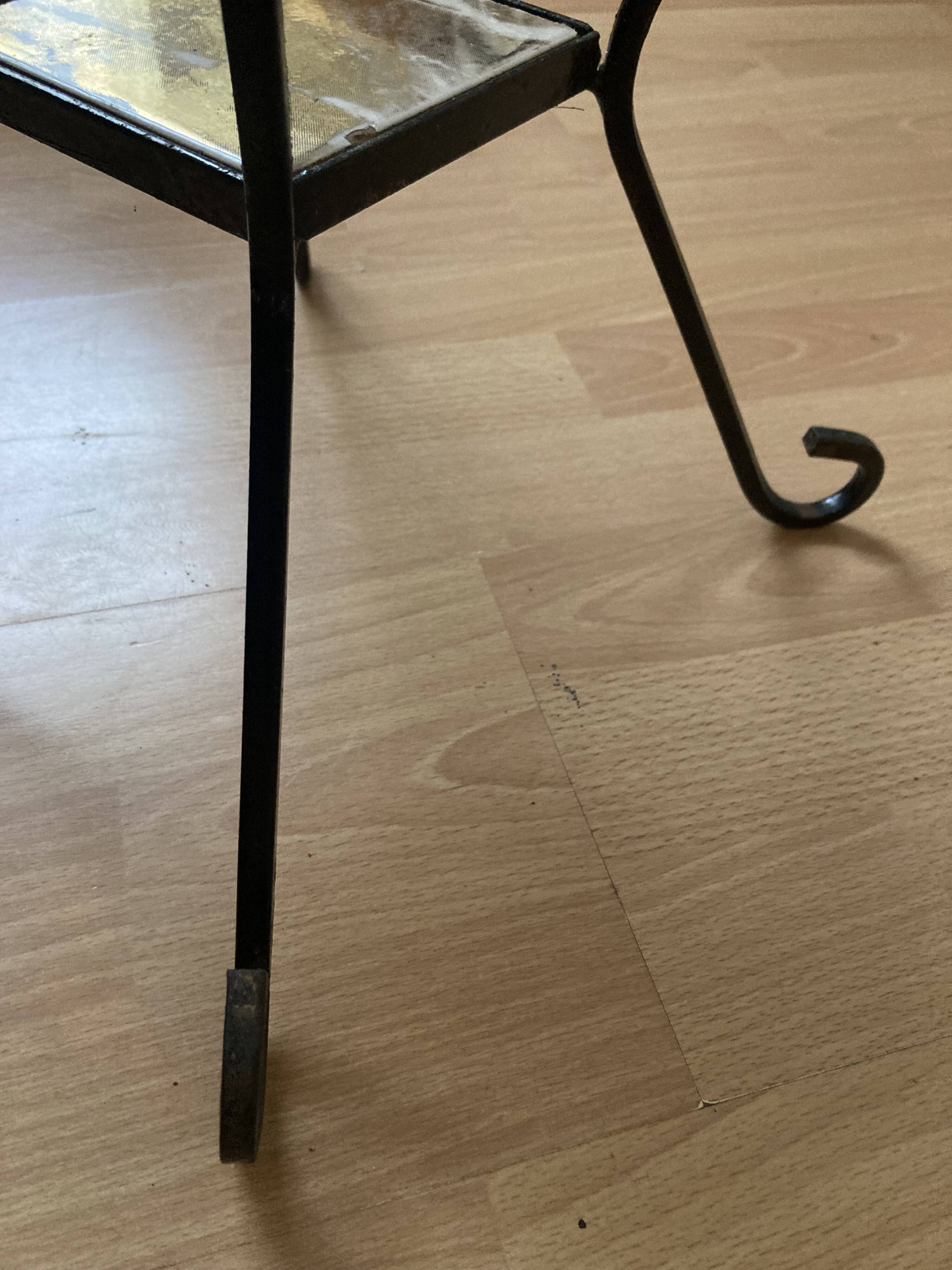 side table pedestal table wrought iron plant holder