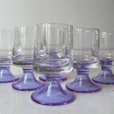 ensemble de 6 verres à pied couleur lilas