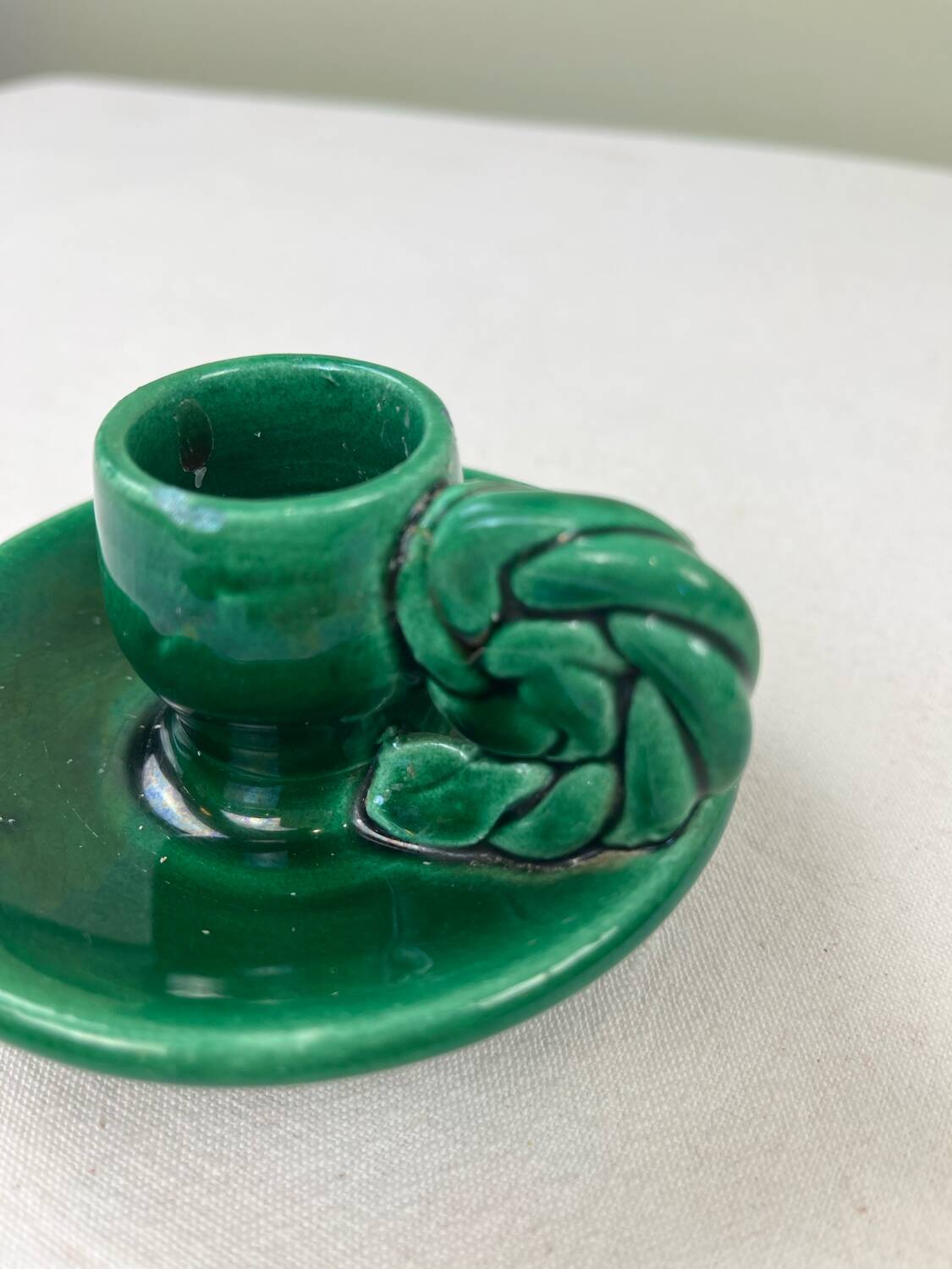 Vallauris earthenware candle holder