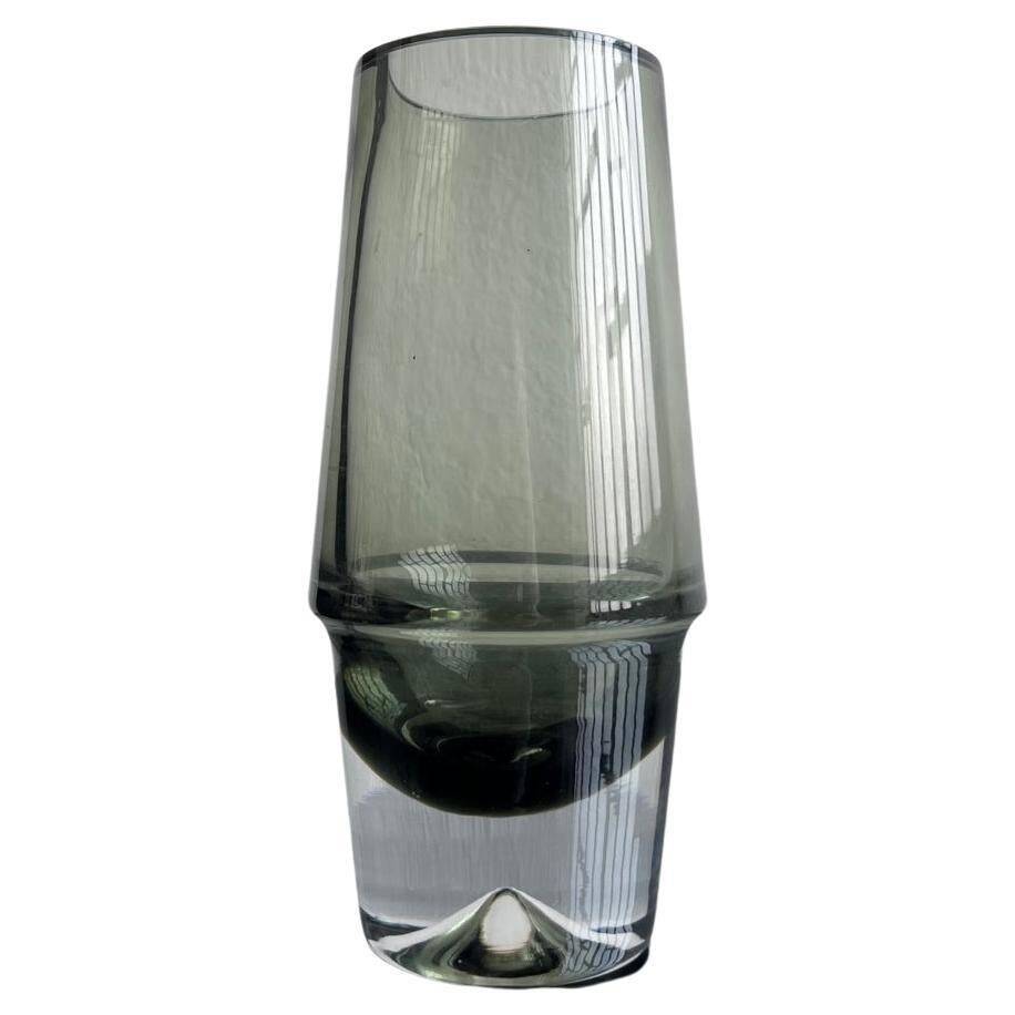 Vintage Finnish Glass Vase by Erkki Vesanto, Signed, Rare Collectible Decorative