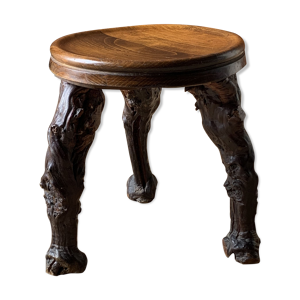 Tabouret en sarment de vigne